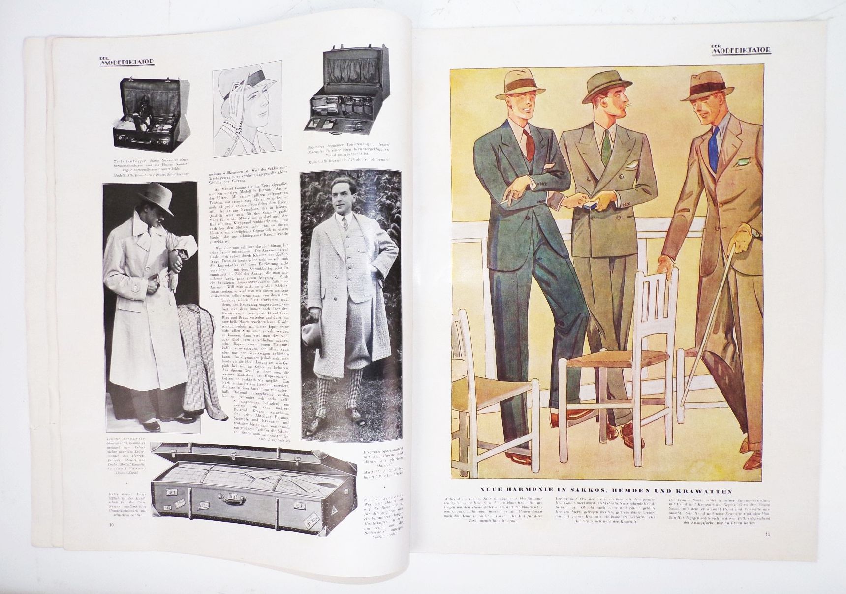 Der Modediktator 1929 Juni Elegante Herren Mode fashion Zeitschrift