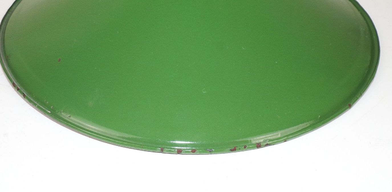 Emaille Lampenschirm Grün Weiß Ersatzschirm email vintage