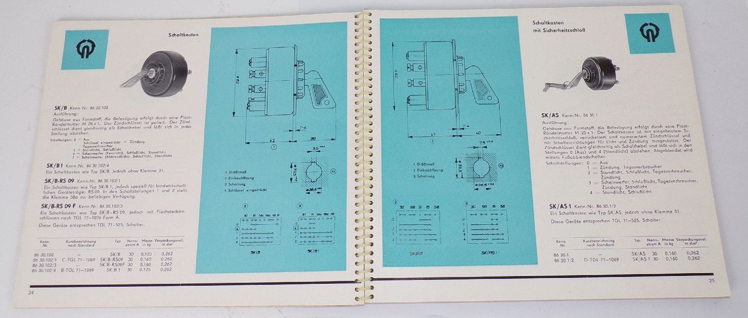 Ika Electrica Katalog 1965 Oldtimer Motorrad KFZ Auto DDR Cockpit Elektrik