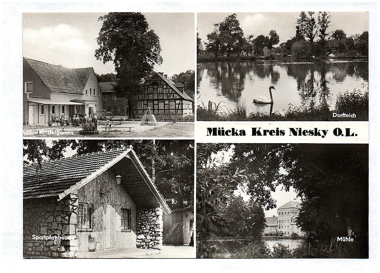 Ak Mücka Kreis Niesky OL Sportplatzbaude Kindergarten Mühle DDR Sachsen Ak Mücka Kreis Niesky OL Sportplatzbaude Kindergarten Mühle DDR Sachsen