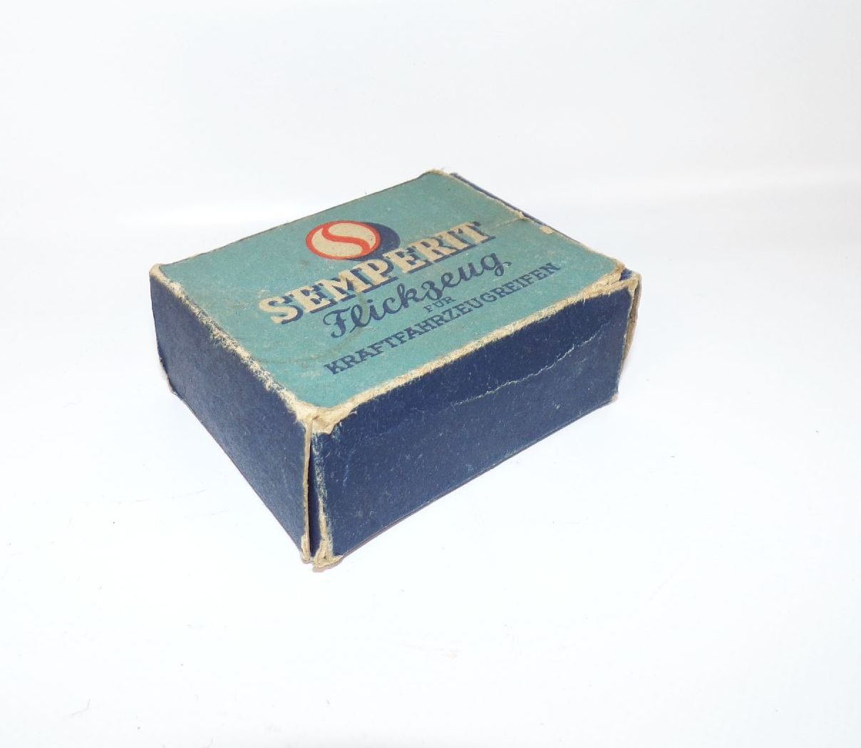 Altes Flickzeug Semperit für Kraftfahrzeugreifen Reklame Oldtimer