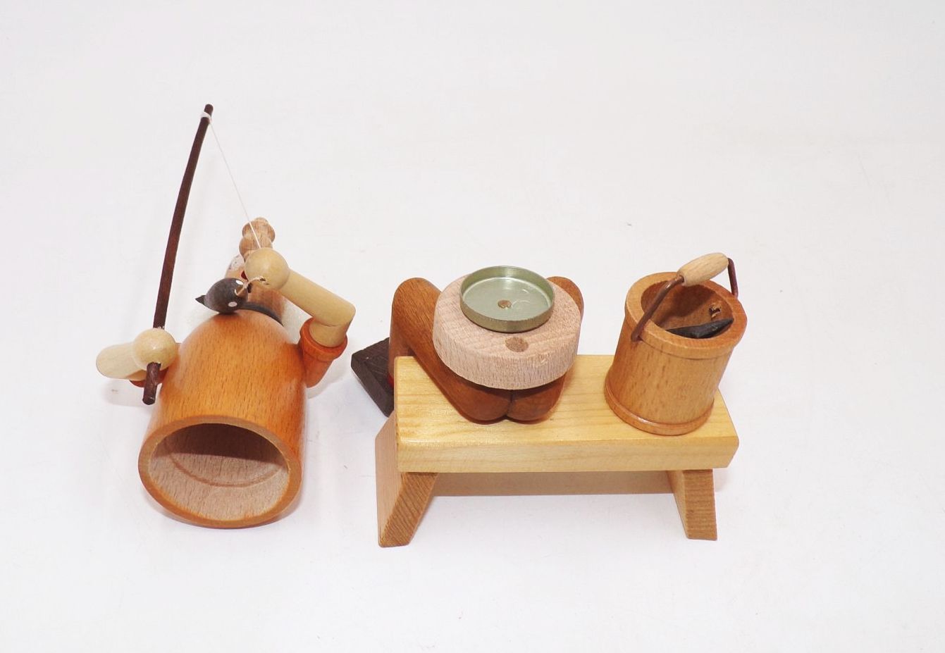 Alter Erzgebirge Räuchermännchen Angler DDR Alter Erzgebirge Räuchermännchen Angler DDR