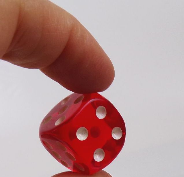 Kunstharz Würfel 5 Stück Rot Catalin 