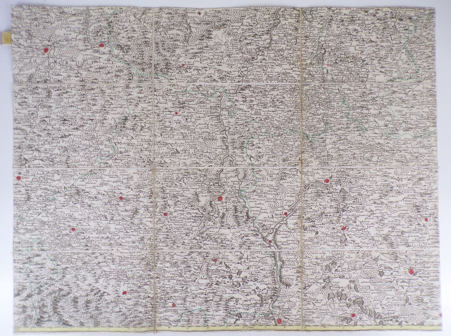 Le Royaume De Boheme 7 Kupferstich Landkarten um 1760 Böhmen