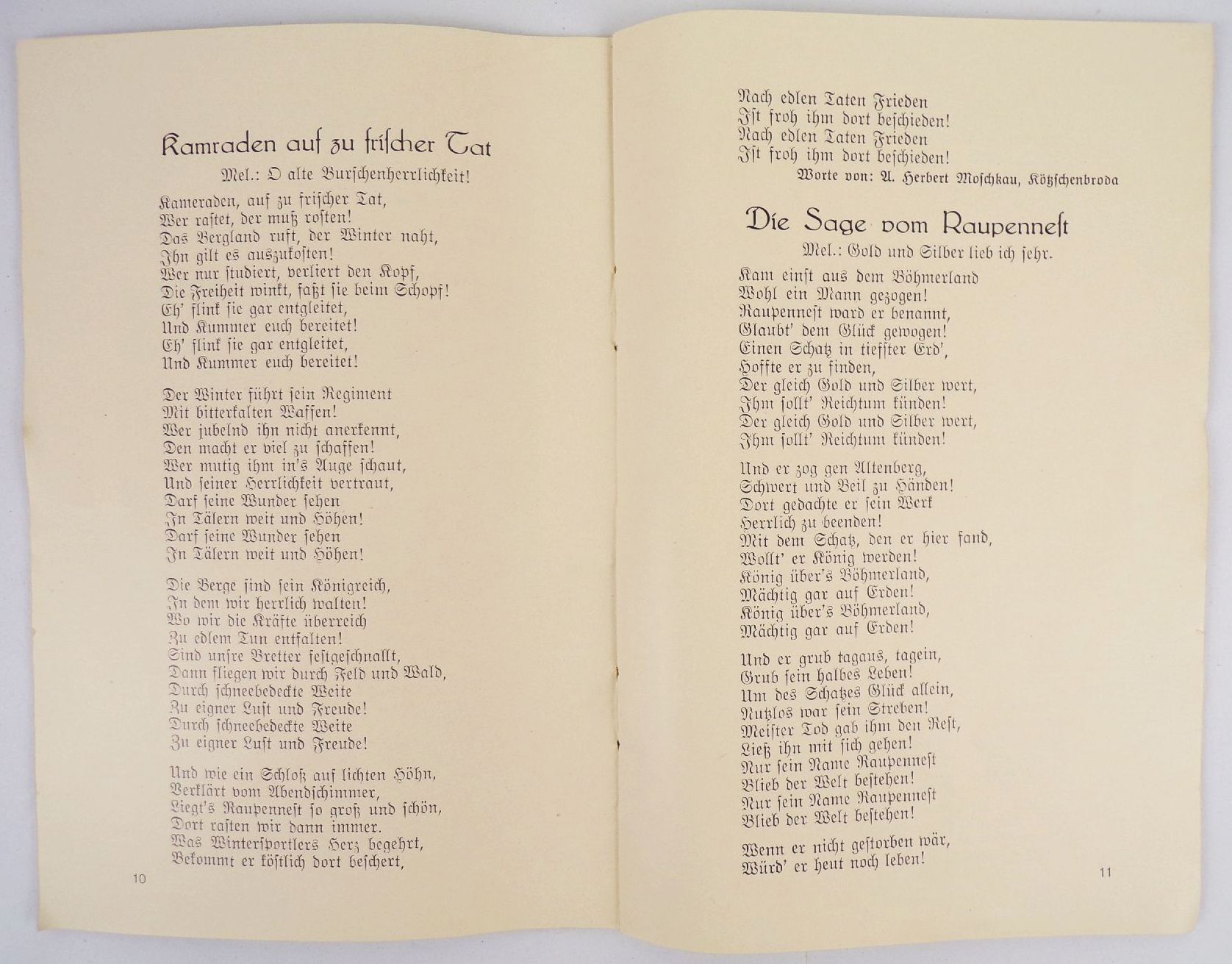 Altenberg Erzgebirge Berghof Raupennest Werbe Broschüre 1933 