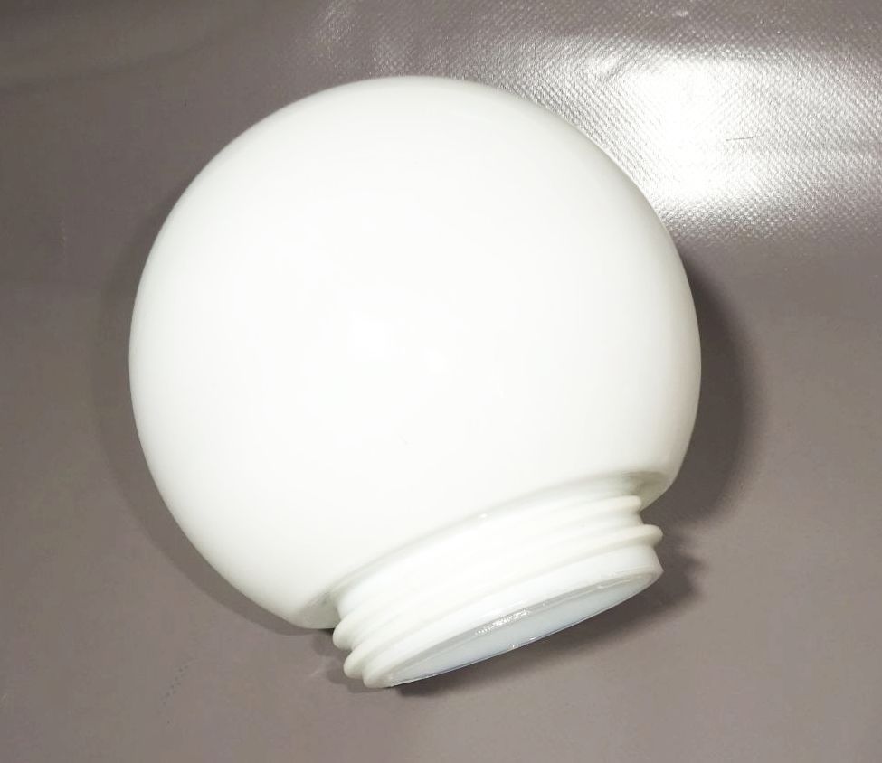 Industriedesign Kugellampe E27 alte Deckenlampe Weiss Glas Porzellan 