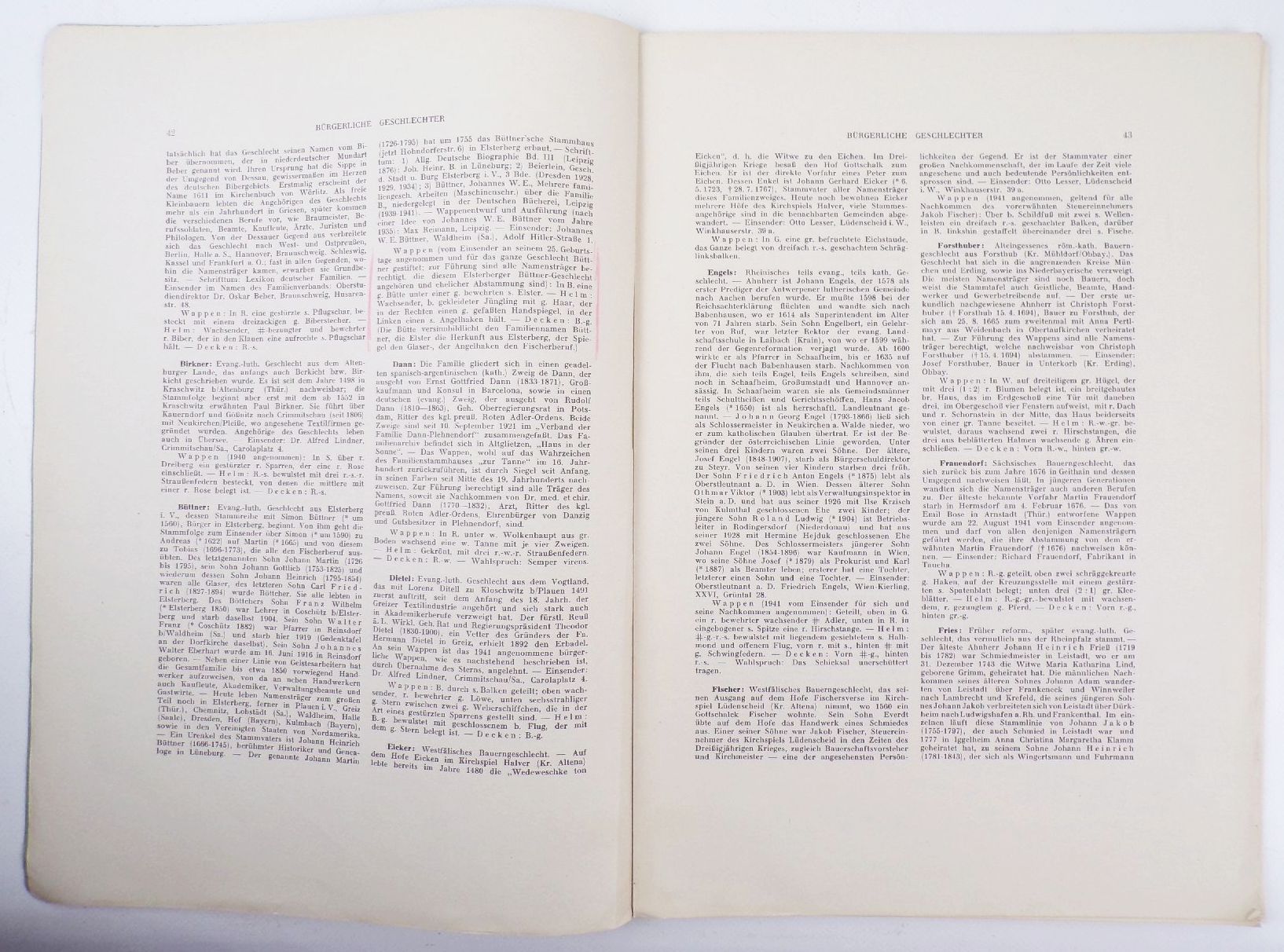 Siebmachers Wappenbuch 1942 Heraldik 