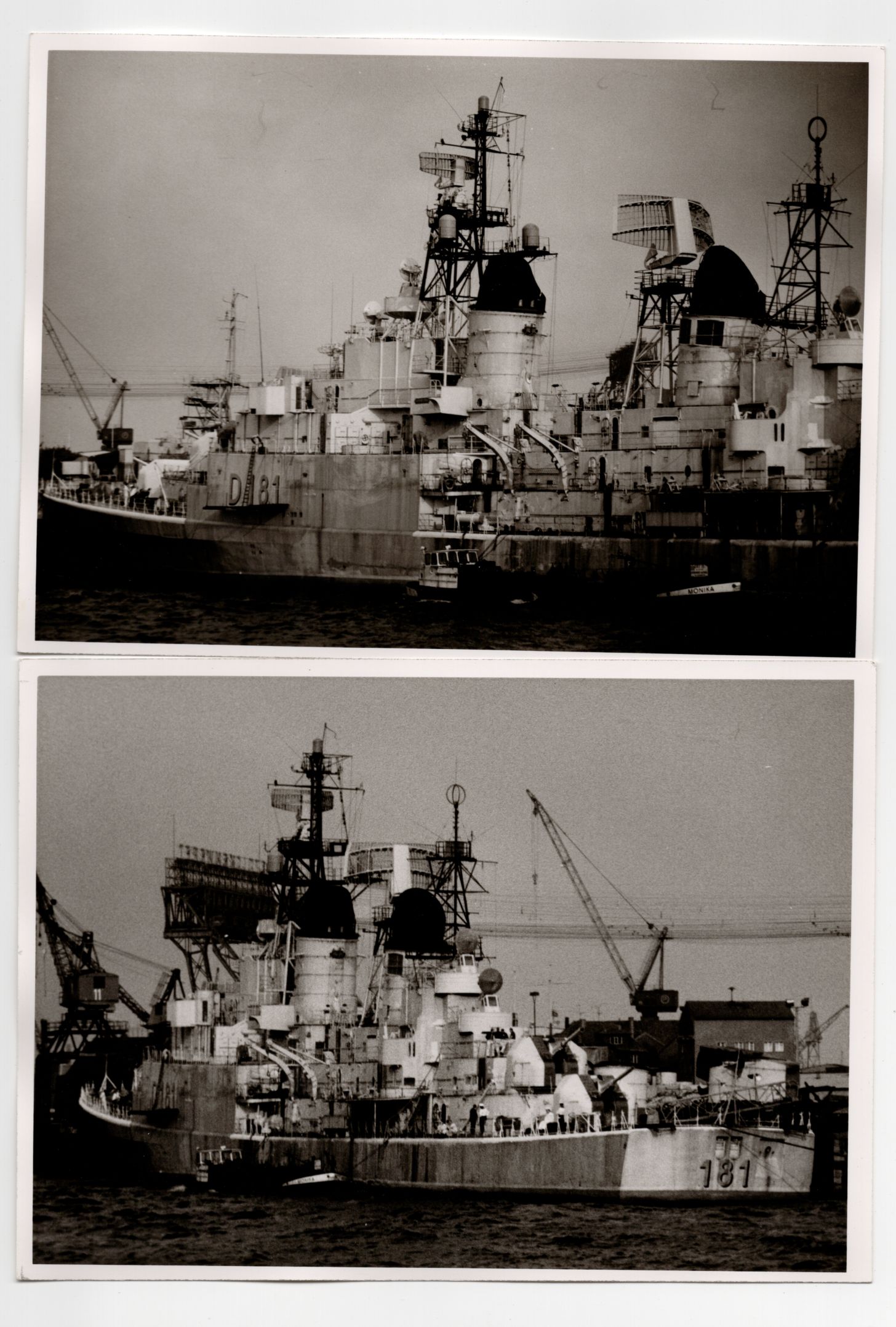 4 x Foto Bundesmarine D181 Hamburg Photo Hermann Suder 