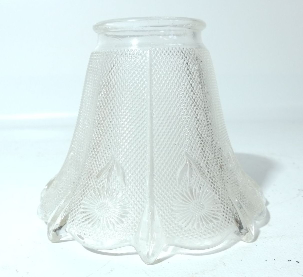 Glas Lampenschirm altes Lampenglas Blume Ersatzglas