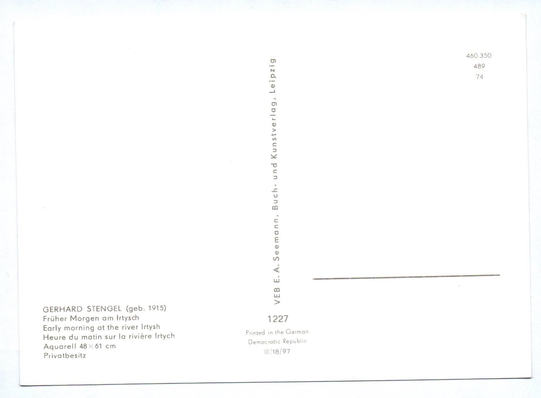 Künstler Ak Gerhard Stengel Früher Morgen am Irtysh