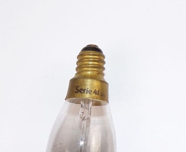 Alte Kohlefaden Glühlampe Serie 41 mit Spitze Siemens und Halske 