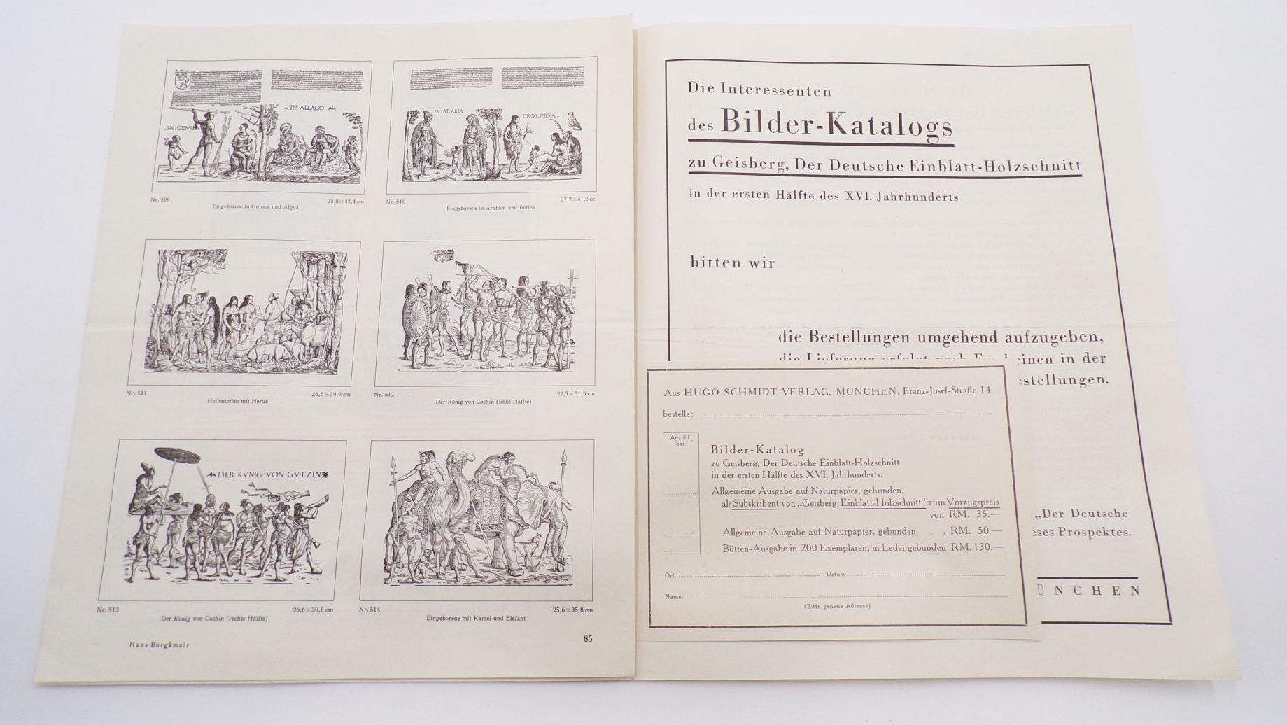 Hugo Schmidt München Der Deutsche Einblatt Holzschnitt Max Geisberg