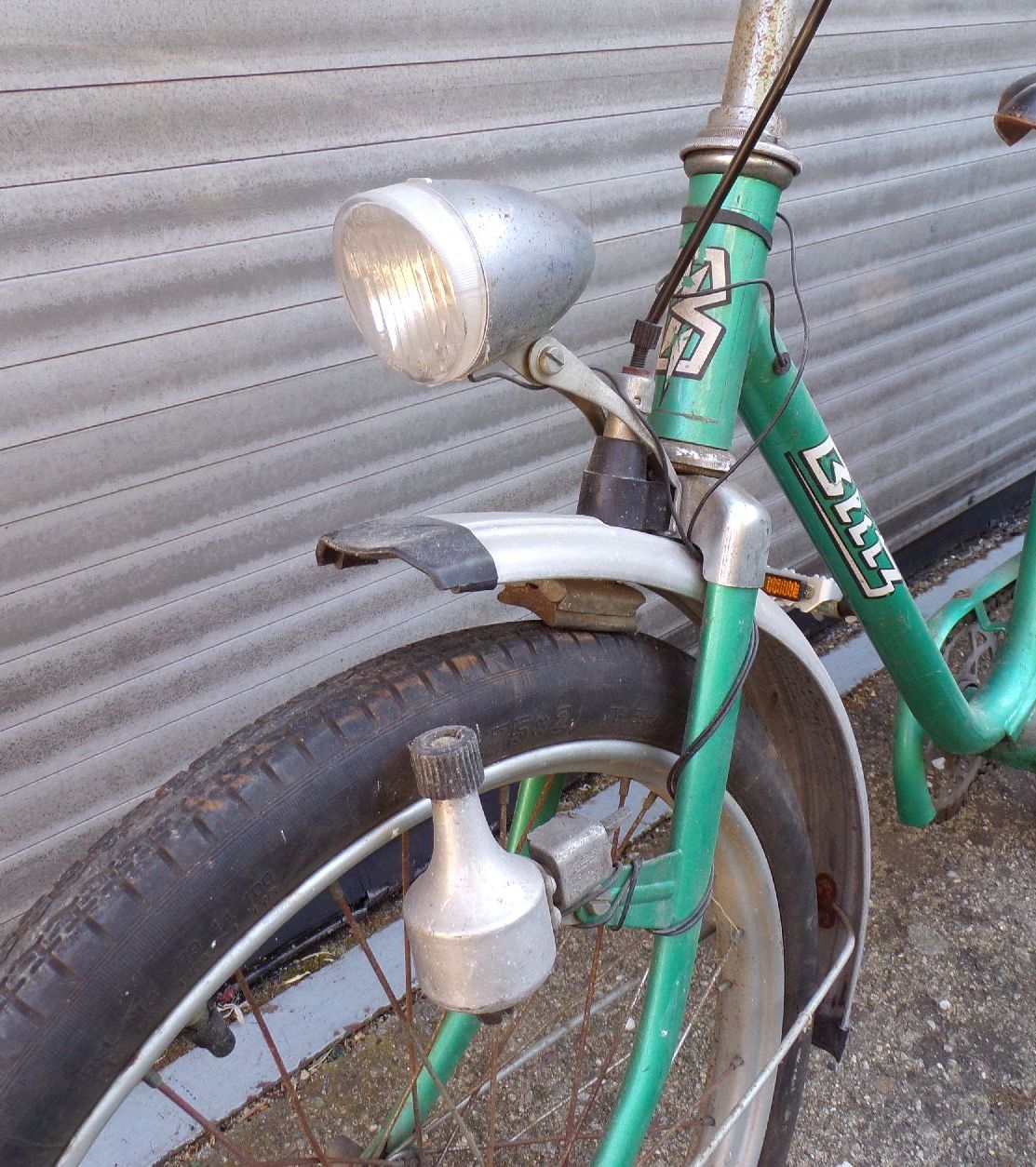 Altes Blitz Fahrrad DDR grün Kinderfahrrad 