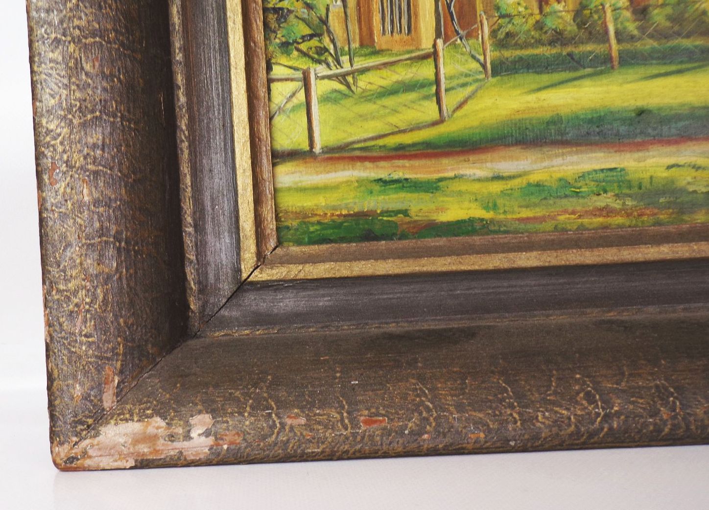 Ölgemälde Oberlausitz Umgebindehaus Fachwerkhaus Hummel 