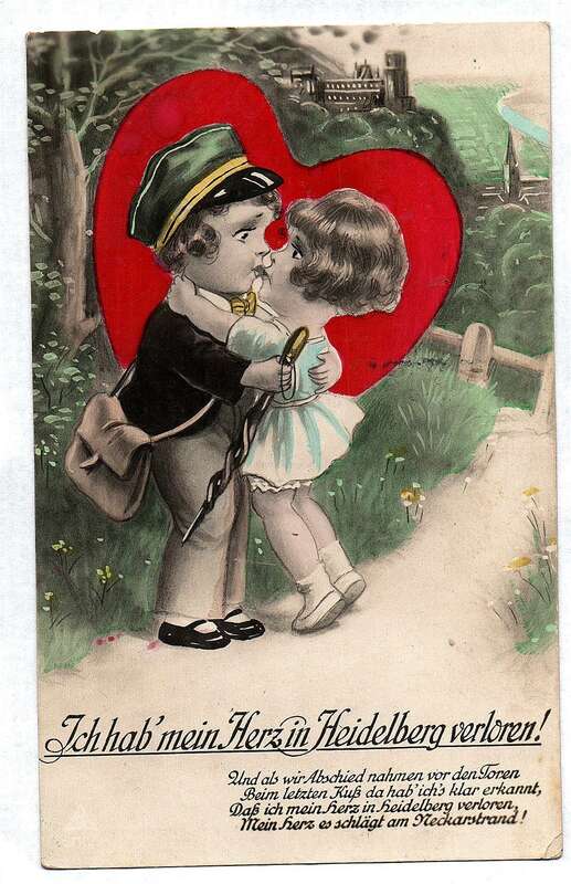 5 Stück Ansichtskarte Ich hab mein Herz in Heidelberg verloren