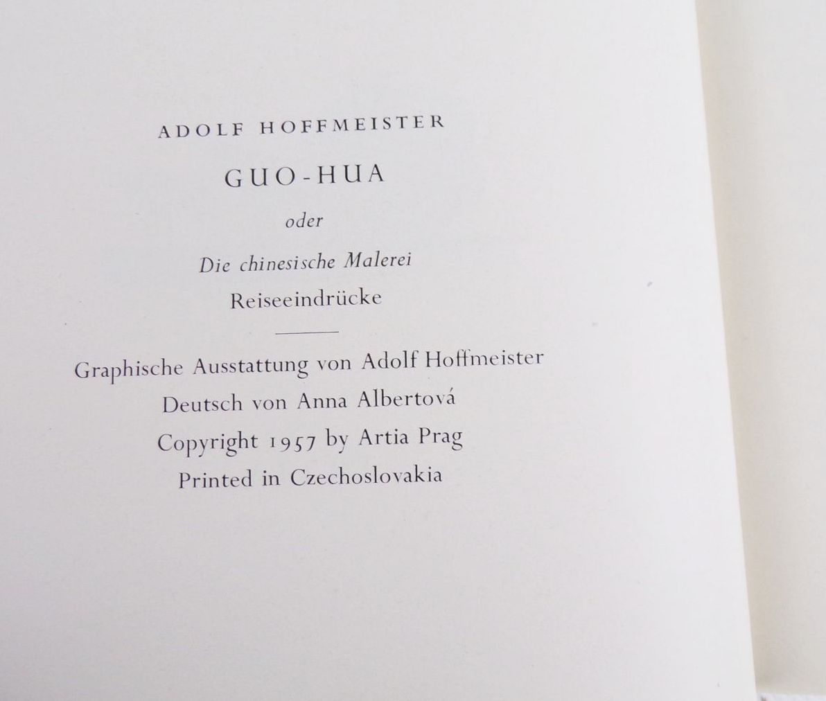 Guo Hua oder die chinesische Malerei Reiseeindrücke Adolf Hoffmeister 