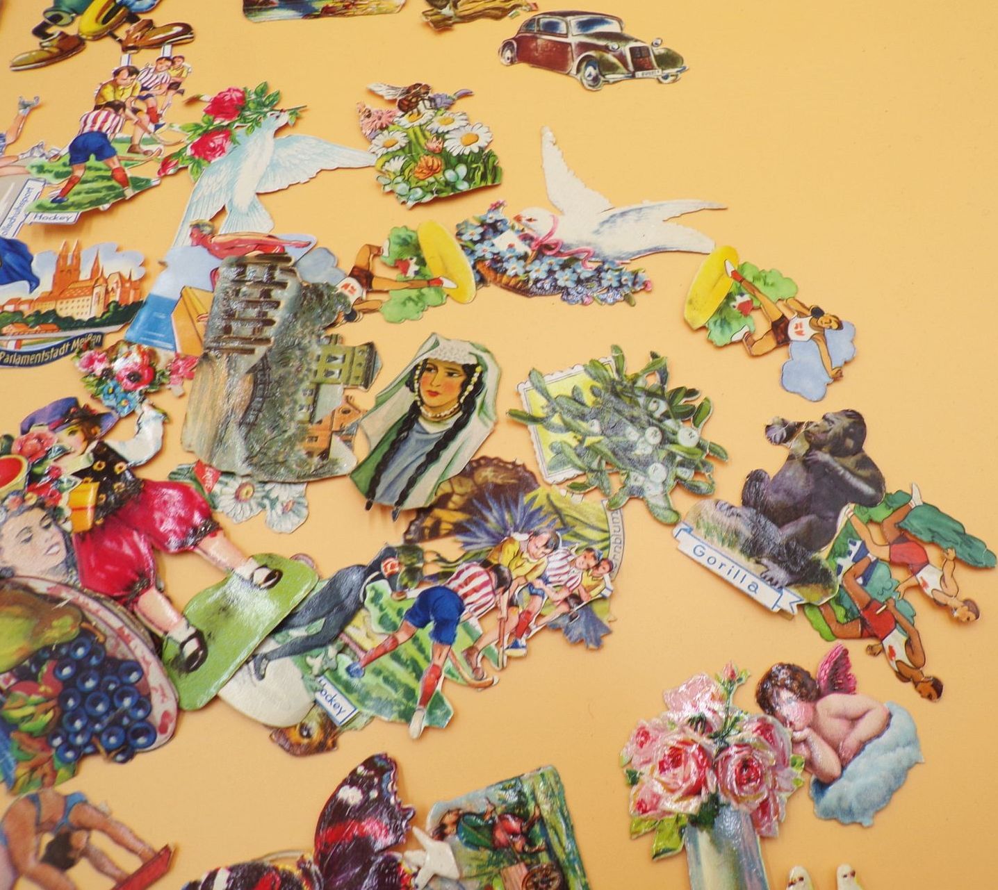 Konvolut alter Oblaten Stammbuchbilder Konvolut alter Oblaten Stammbuchbilder