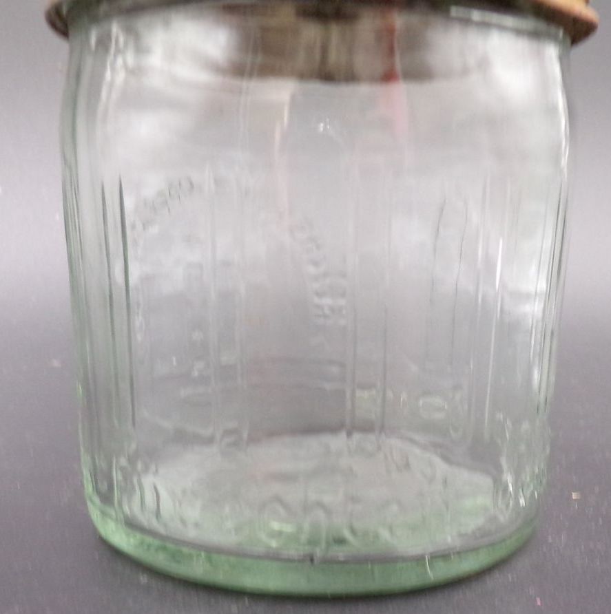 Altes Honig Glas Reichsfachgruppe Imker echter deutscher Honig 1930er mit Deckel