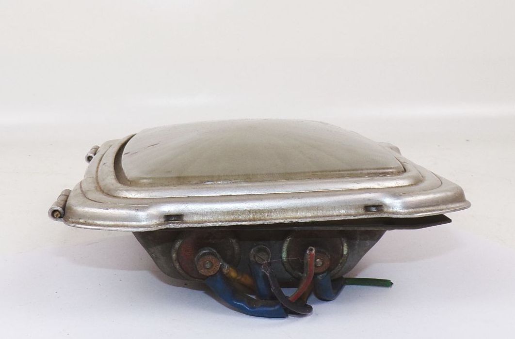 Oldtimer Innenraum Leuchte Lampe KFZ Alu Glas Cockpit Automobil Vorkrieg Oldtimer Innenraum Leuchte Lampe KFZ Alu Glas Cockpit Automobil Vorkrieg