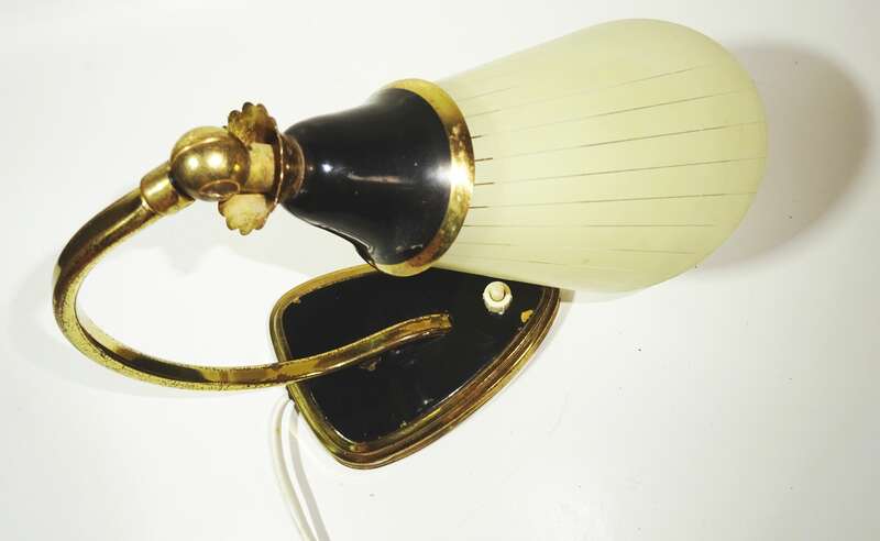 Alte Tischlampe Nachttischlampe Tütenlampe Mid Century 1950er 1960er 