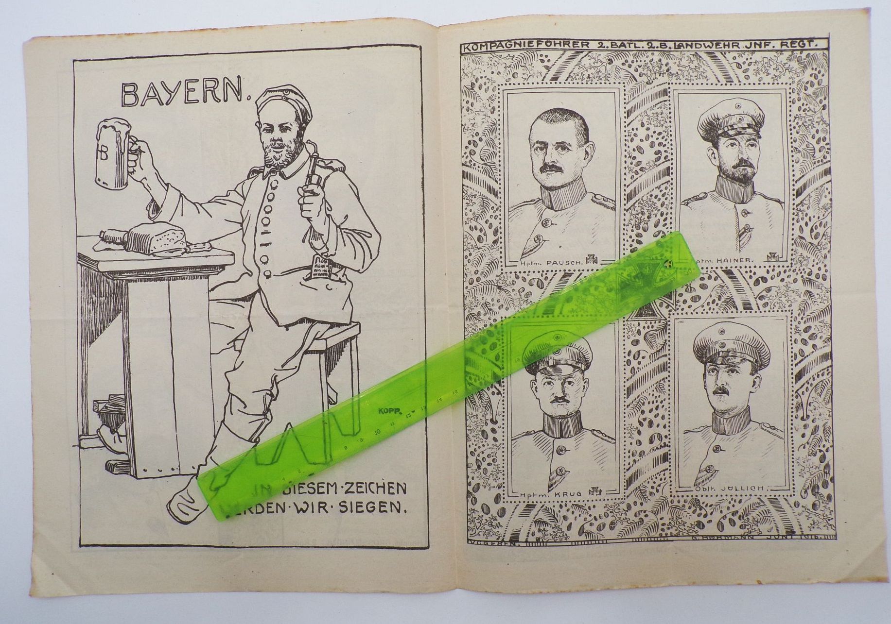 Der Bayerischer Landwehrmann LIR 2 Vogesen 1916 Nummer 18 Zeitung 1 Wk
