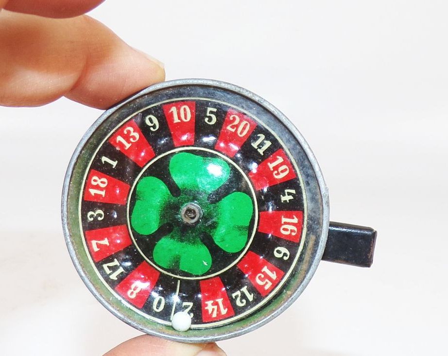 Altes Roulette Spiel Taschenspiel Fingerspiel Mini vintage