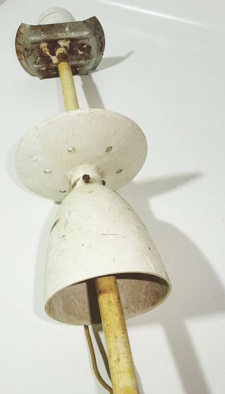 Alte Kugellampe Weiss Art Deco Bauhaus Leuchte Glaskugel 