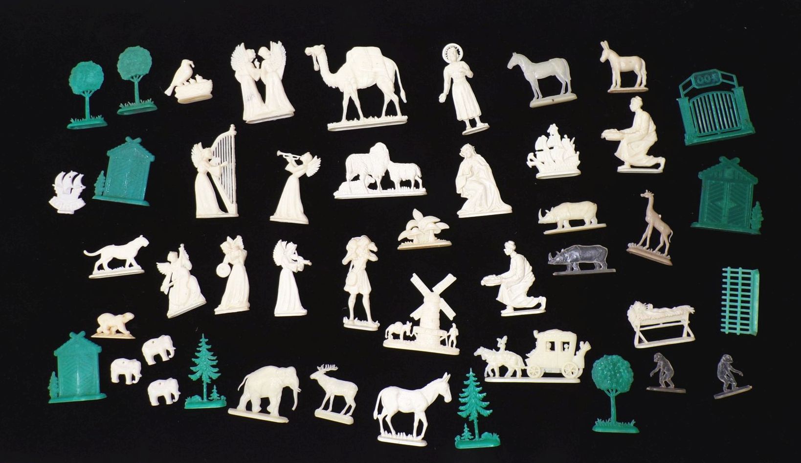 Lot alter Margarinefiguren Krippe Jesus Tiere