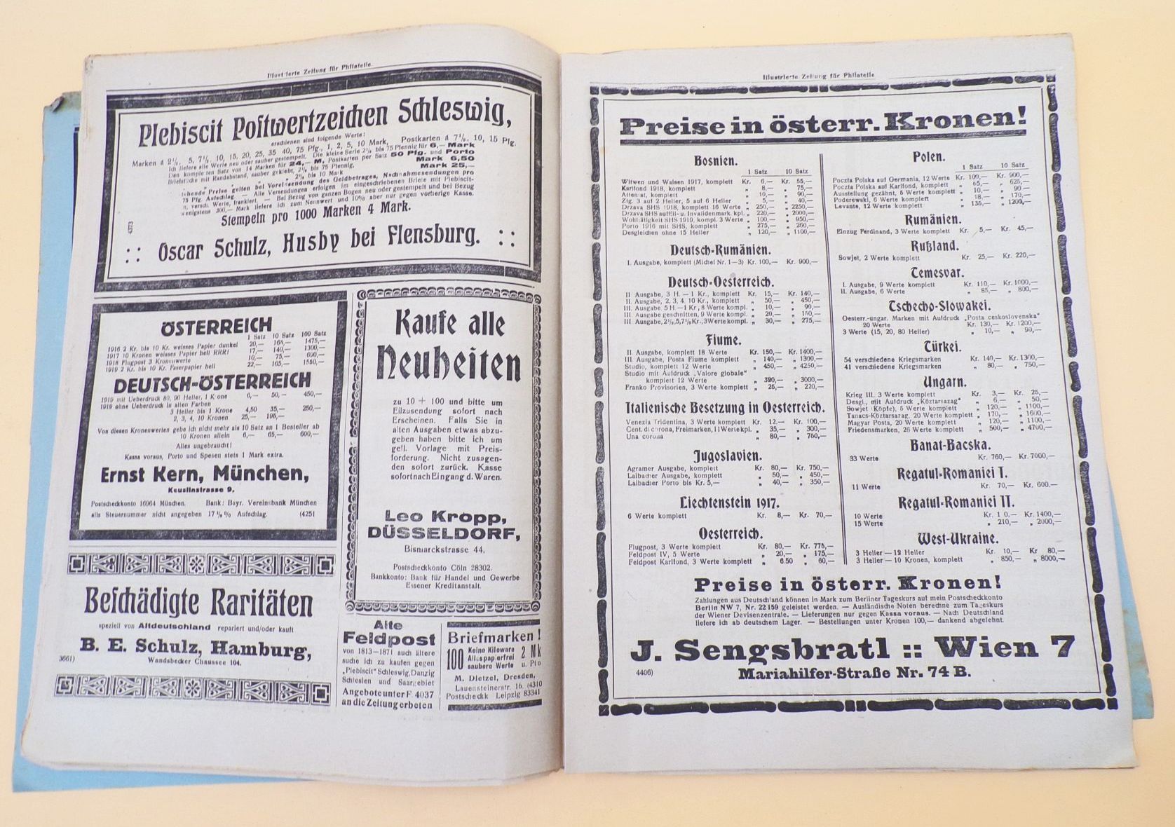 Illustrierte Zeitung für Philatelie Gschind Pössneck Thüringen 1920 Nr 135 Illustrierte Zeitung für Philatelie Gschind Pössneck Thüringen 1920 Nr 135