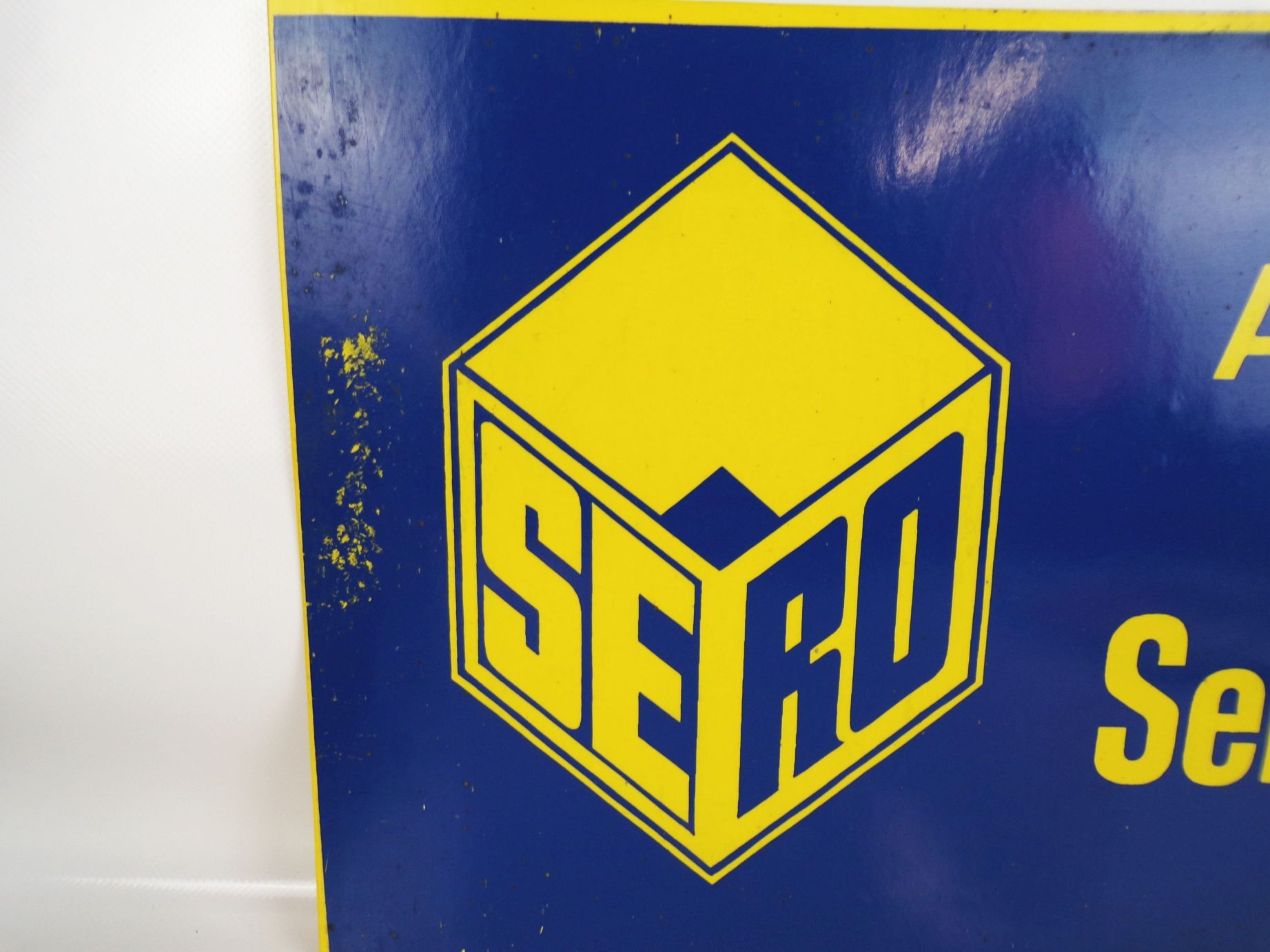 Alte Schild Sero Annahmestelle für Sekundärstoffe DDR Reklame