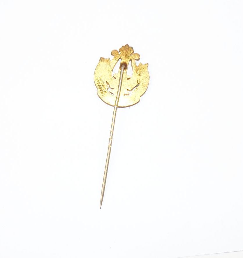 Alte Anstecknadel Liederklang Dresden Gesangsverein 1913 emaillierter Pin