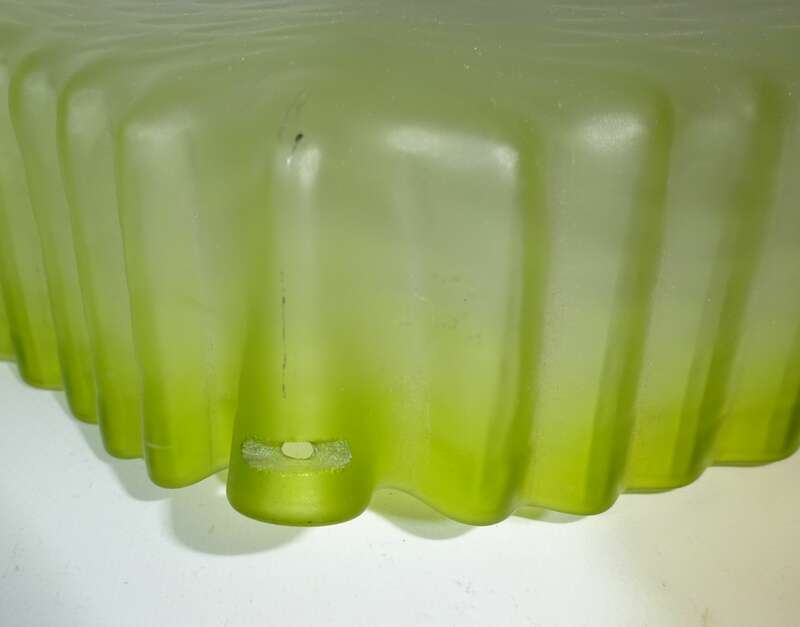 Deckenleuchte Grün 1910er vintage Glaslampe 