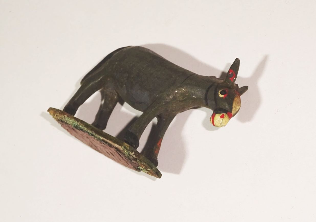 Grulich Krippenfigur Maria Josef Jesuskind Esel Kuh Weihnachten 