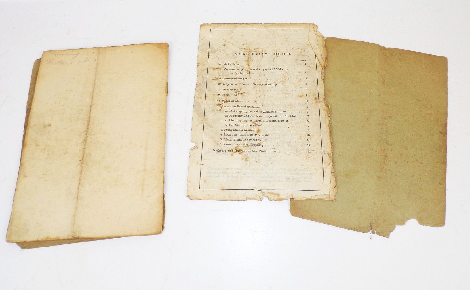 MAW Anleitung für den Fahrradanbaumotor MAW 1956 