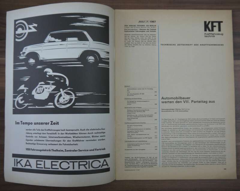 Instandsetzungshinweise für Trabantfahrer KFT Juli 1967 Zugtraktor ZT300 DDR Zeitschrift