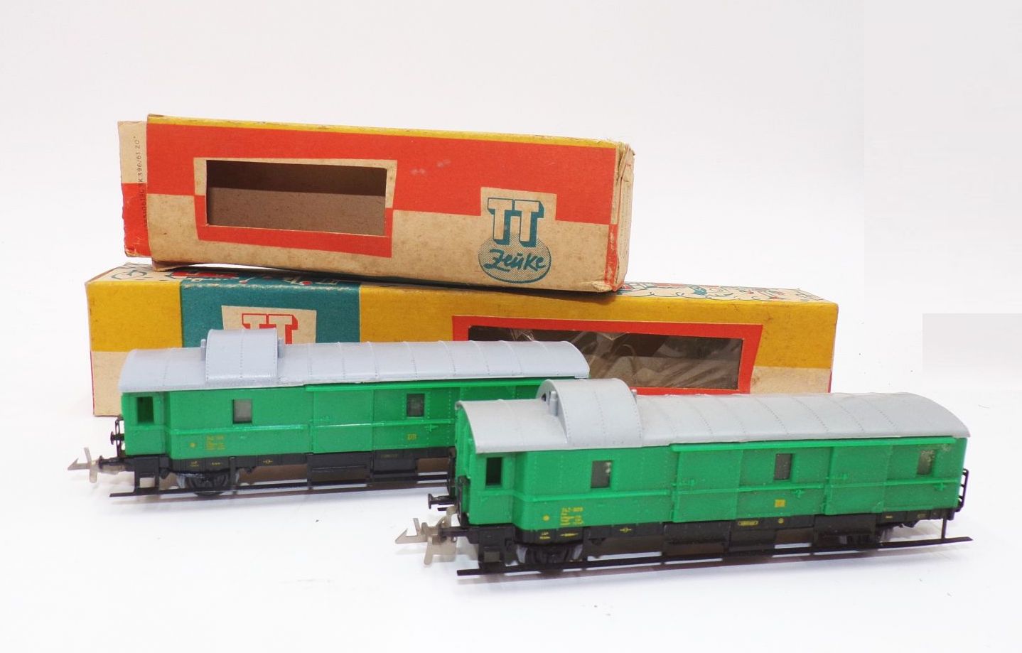 2 x Zeuke TT Gepäckwagen grün mit Verpackung