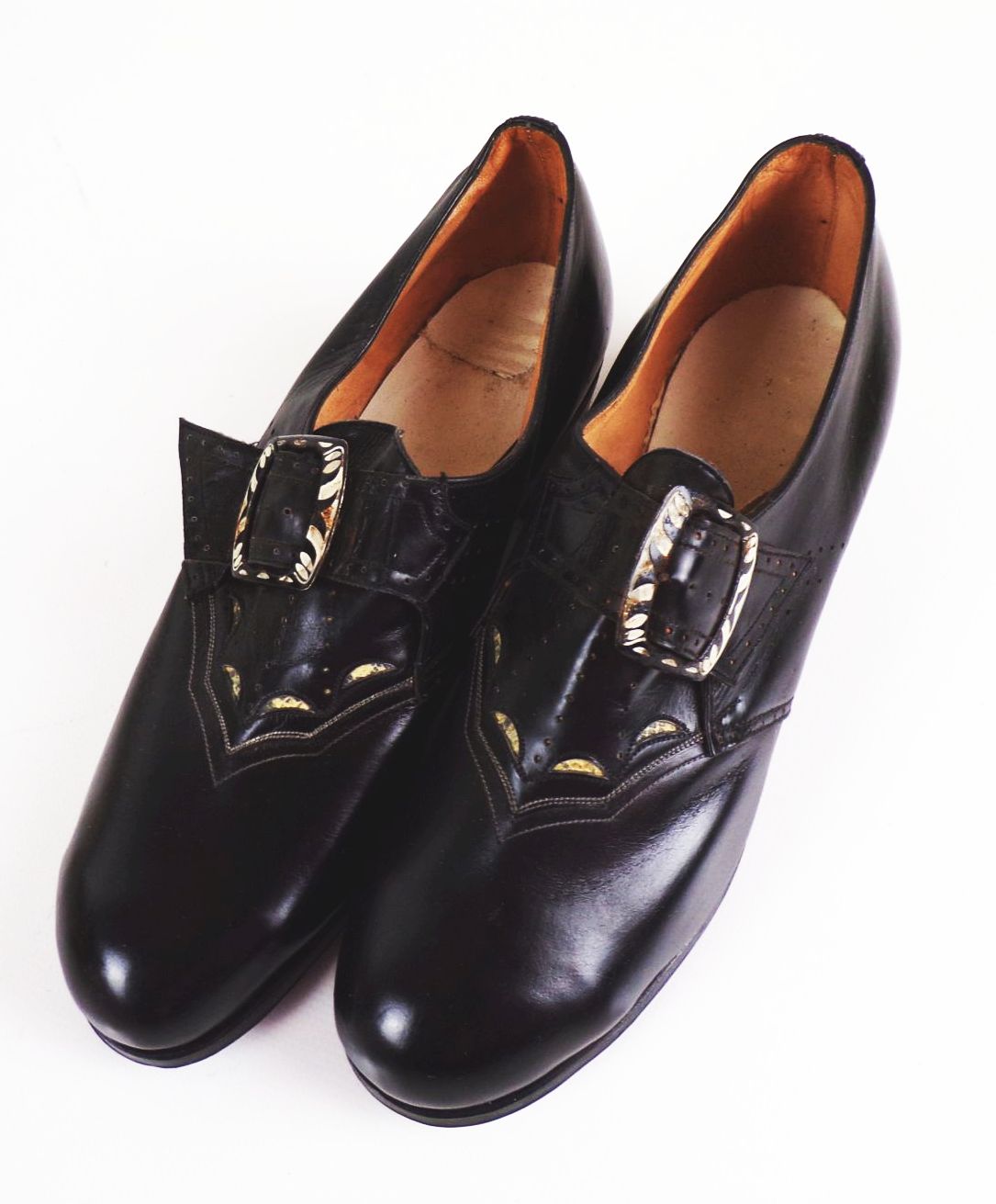 Alte Spangenschuhe Mädchen Damenschuhe Größe 34 Leder NOS vintage 