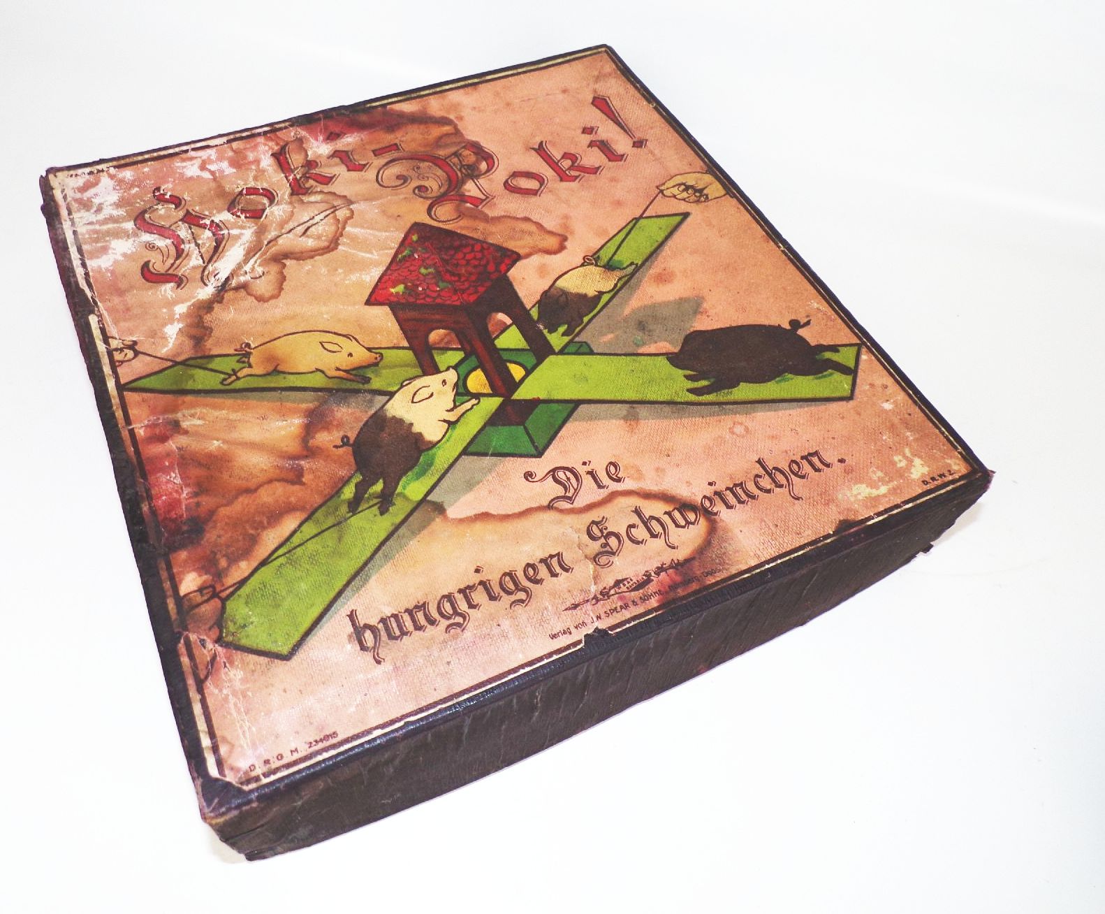 Hoki Poki Die hungrigen Schweine altes Gesellschaftsspiel Spear u Söhne Nürnberg