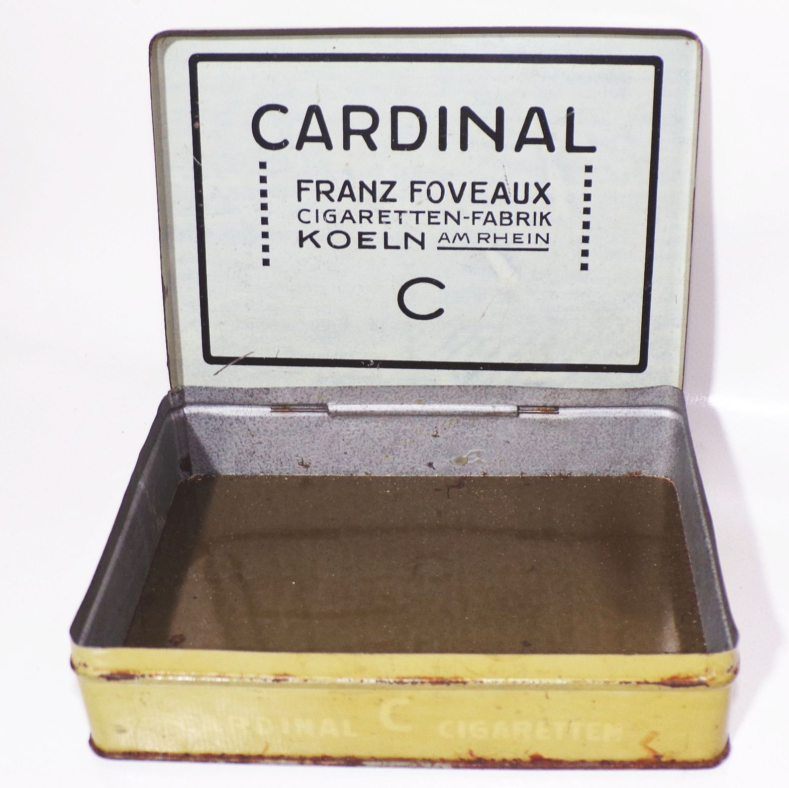 Cardinal Cigaretten 100er Franz Foveaux Köln Zigarettendose alte Blechdose 