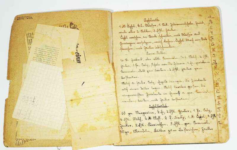 Handgeschriebenes Kochbuch vor 1945 Rezepte Kochen Braten