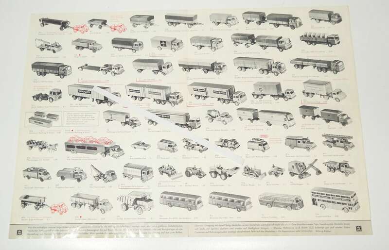 Wiking 9 neue Modelle 5 Verbessungen Prospekt 1970 Modellautos