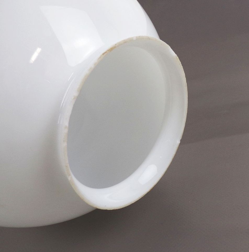 Alter Lampenschirm Kugellampe Weiß Rund Durchmesser 20 cm Ersatzglas