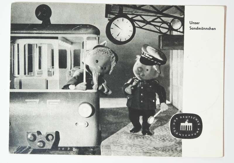 Ak Sandmann fährt Zug Eisenbahn DDR Fernsehen 1987 