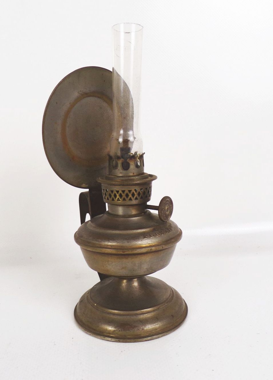 Kleine Petroleumlampe Perkbo DRGM Glaszylinder Laterne Vintage Deko 