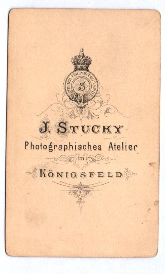 CDV Fotografie Königsfeld Strasse Personen 1880er Stucky Foto CDV Fotografie Königsfeld Strasse Personen 1880er Stucky Foto