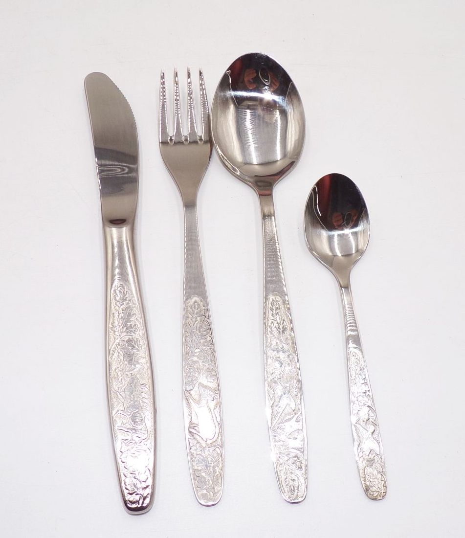 ABS Besteck 24 Teile Besteckkoffer Jagdmotiv