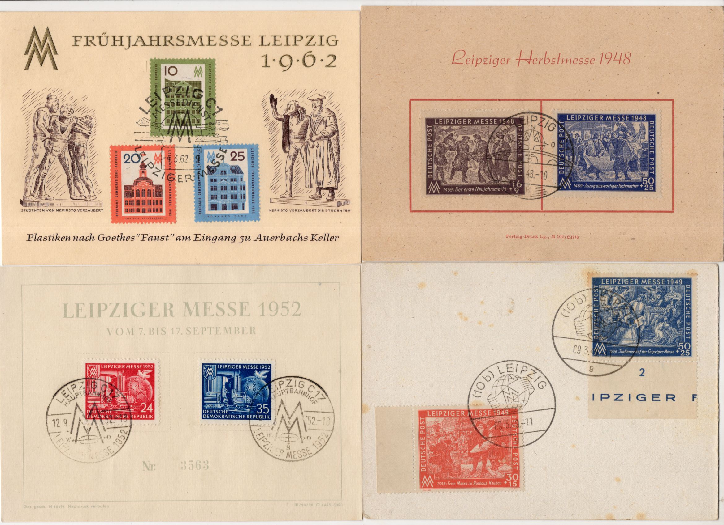 Leipziger Messe Belege 1948 bis 1962
