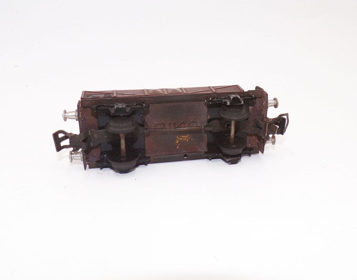 3 x Piko Güterwagen Uralt Bakelit Blech Spur H0 Mittelbordwagen