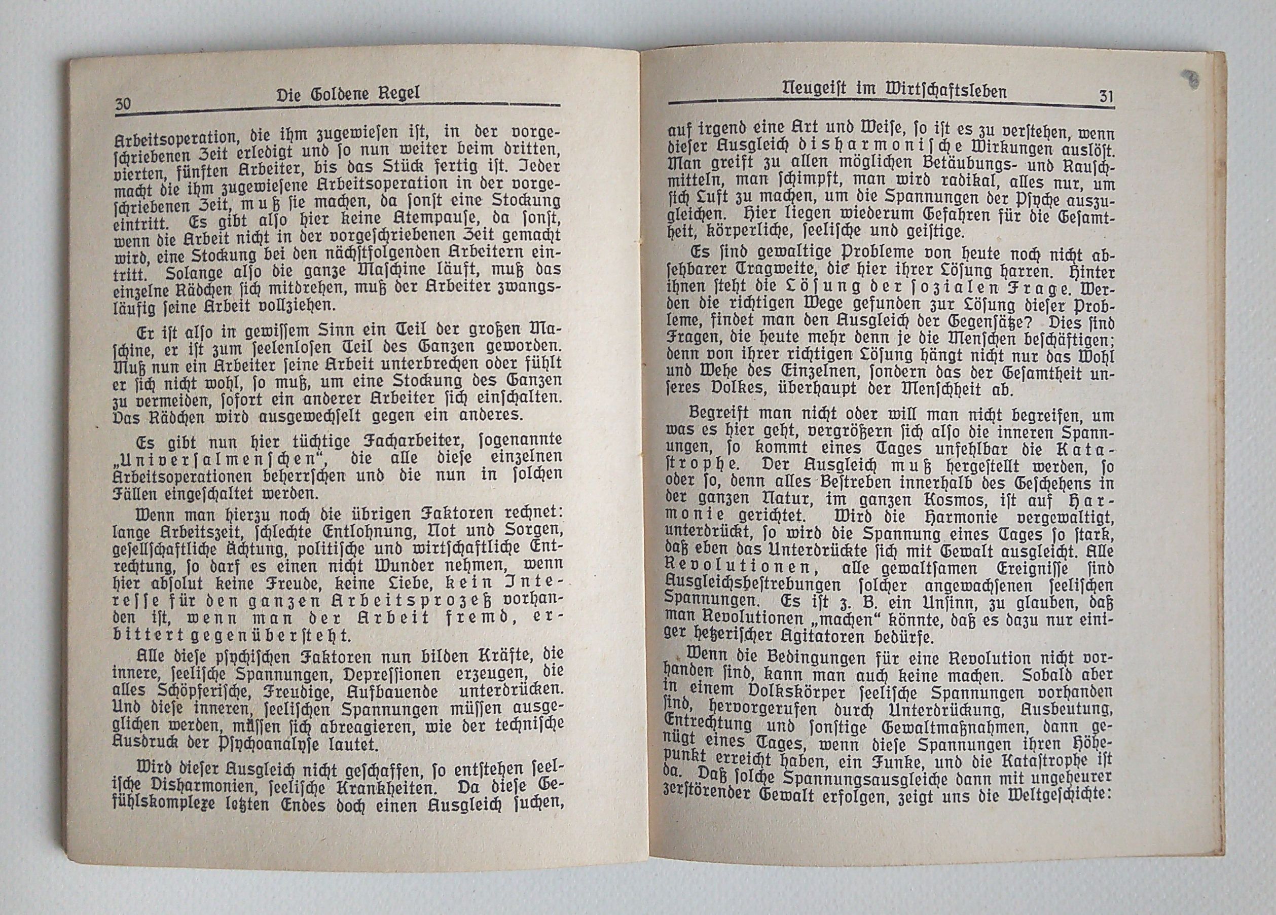 Die Goldene Regel Fritz Eberspächer alte Broschüre Die Goldene Regel Fritz Eberspächer alte Broschüre