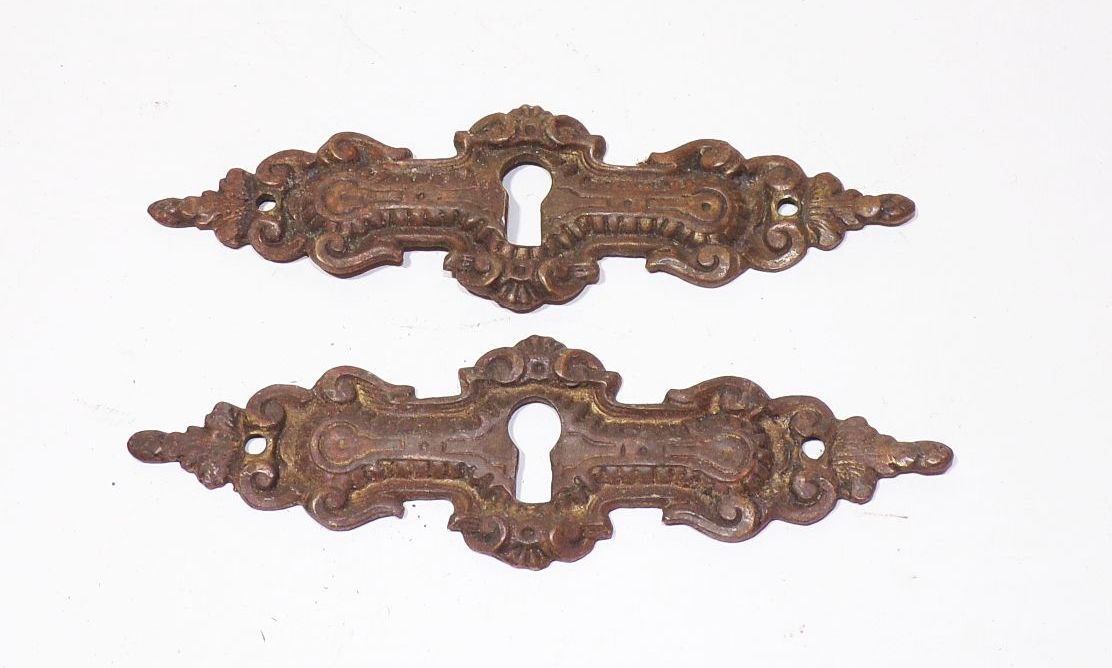 Alte Messing Möbelbeschläge 2 Stück Möbelbeschlag Kommode um 1900